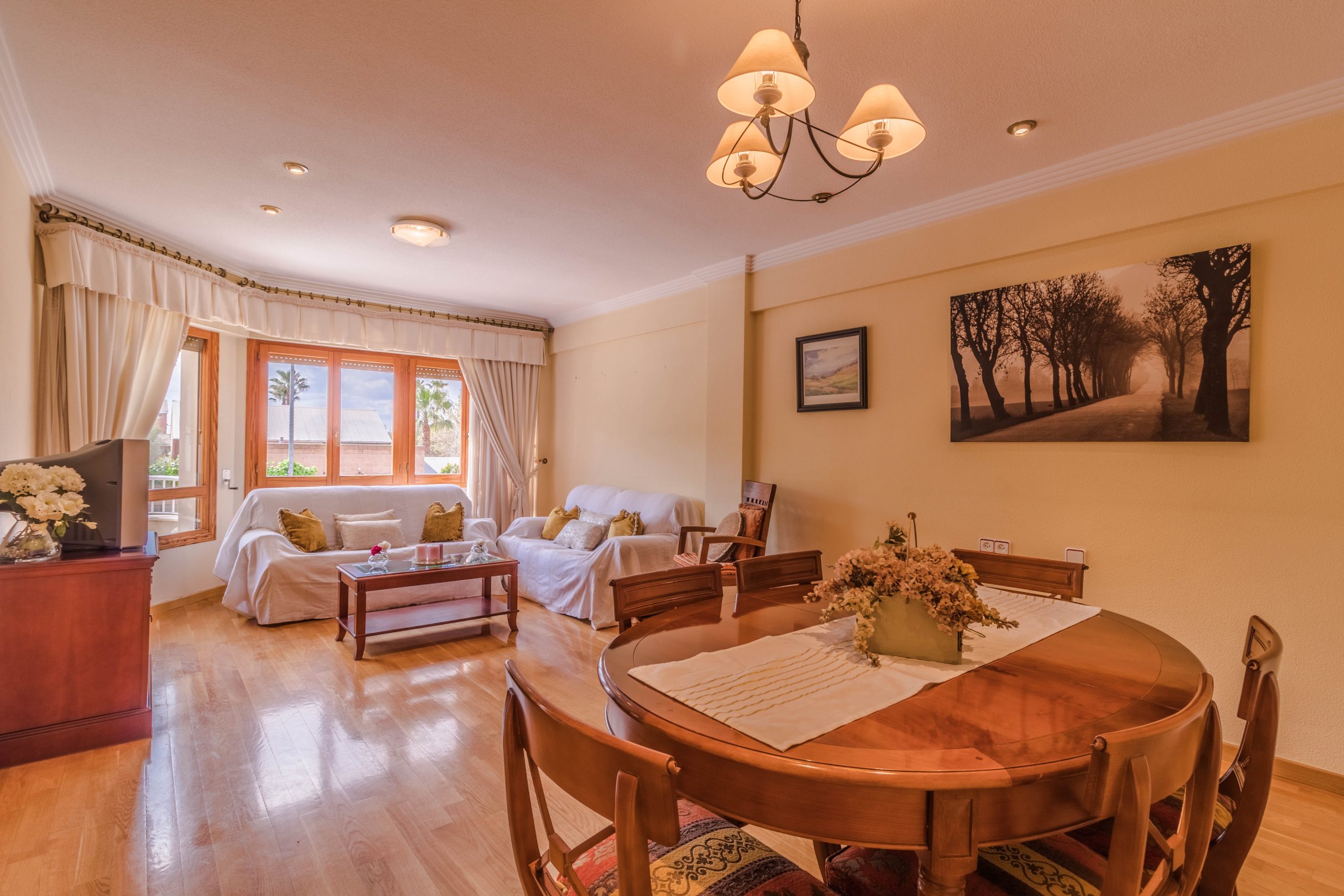 Salón después del home staging en Elda